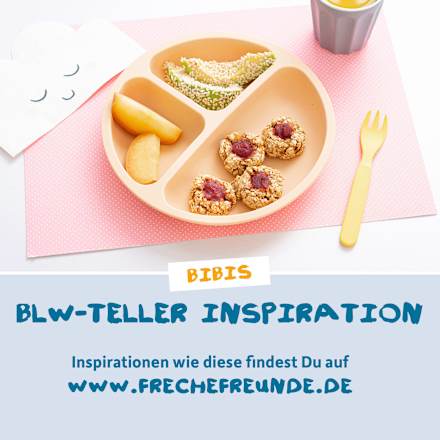 Abendbrei Apfel, Blaubeere mit Hafer ab dem 6. Monat Freche Freunde