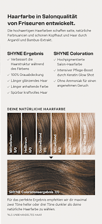 Haarfarbe 7/0 Ibiza Dunkelblond Natur SHYNE Professional