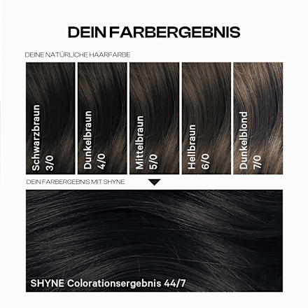 Haarfarbe 44/7 Athens Dunkelbraun Mokka SHYNE Professional