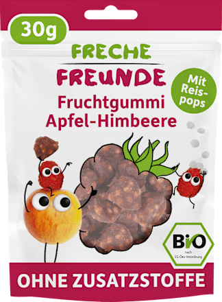 Fruchtgummi Apfel-Himbeere mit Reispops Freche Freunde