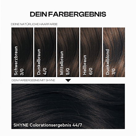 Haarfarbe 44/7 Athens Dunkelbraun Mokka SHYNE Professional