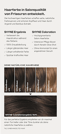 Haarfarbe 55/0 Barcelona Mittelbraun Natur SHYNE Professional