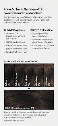 Haarfarbe 3/0 Madrid Schwarzbraun SHYNE Professional