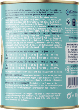 Nassfutter für Hunde, VET Gelenk fit mit Huhn, Lachs & Quinoa Pets Deli