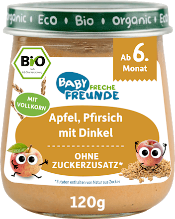 Frucht & Getreide Apfel, Pfirsich mit Dinkel Freche Freunde