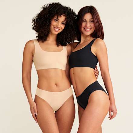Periodenslip Set Everyday Seamless schwarz/beige, Gr. 50-52 ooia