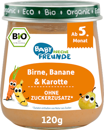 Früchte Birne, Banane & Karotte, ab dem 5. Monat Freche Freunde