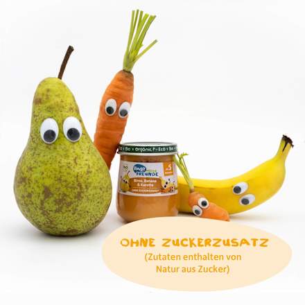 Früchte Birne, Banane & Karotte, ab dem 5. Monat Freche Freunde