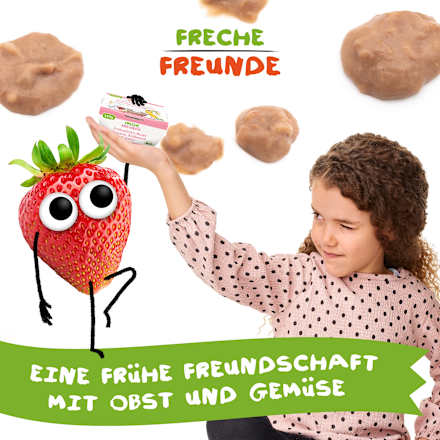Frühstücks-Bowl Banane, Erdbeere & Hafer ab 8 Monaten  Freche Freunde