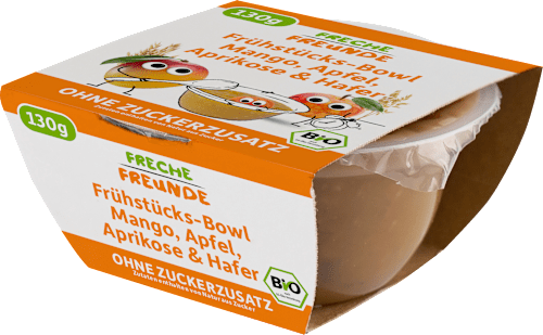 Frühstücks-Bowl Mango, Apfel, Aprikose & Hafer ab 8 Monaten Freche Freunde