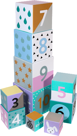 Karton-Stapelturm Kindsgut