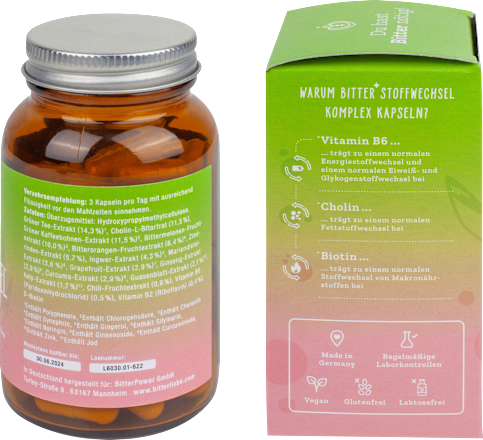 Stoffwechsel Komplex Kapseln 90 St BitterLiebe