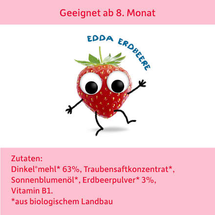 Babykekse Dinkel-Erdbeere, ab dem 8. Monat Freche Freunde