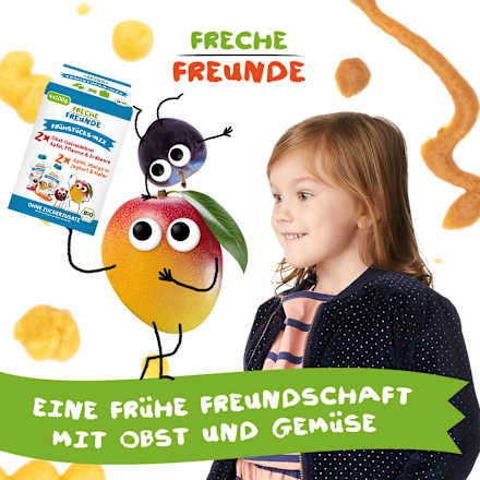 Quetschie Frühstücks-Mix, ab 10 Monaten (4x100 g) Freche Freunde