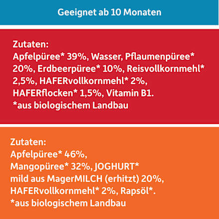 Quetschie Frühstücks-Mix, ab 10 Monaten (4x100 g) Freche Freunde