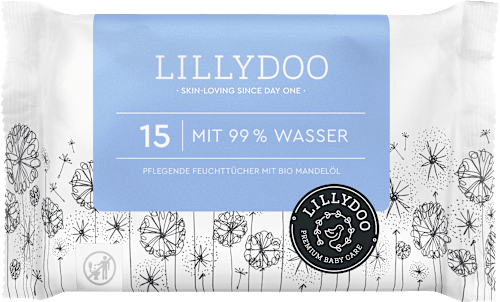 Feuchttücher mit 99% Wasser, Reisegröße  Lillydoo
