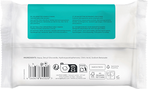 Feuchttücher Gesicht & Hände, Reisegröße LILLYDOO