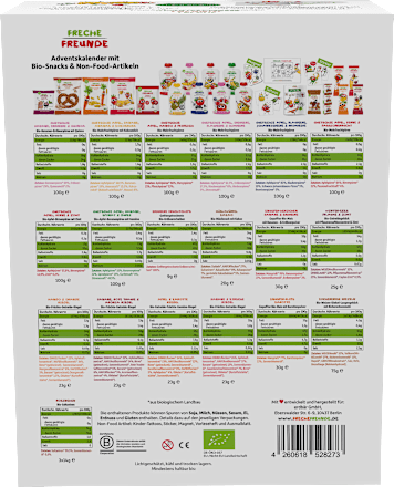 Adventskalender Kindersnacks 2022  Freche Freunde