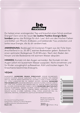 Badebombe Positive Energie BE ROUTINE