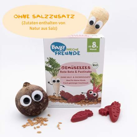 Babykekse Rote Beete & Pastinake ab dem 8. Monat Freche Freunde