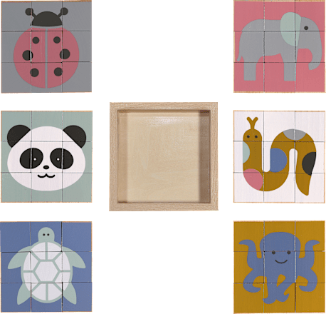 Puzzle Holzwürfel Tiere Kindsgut