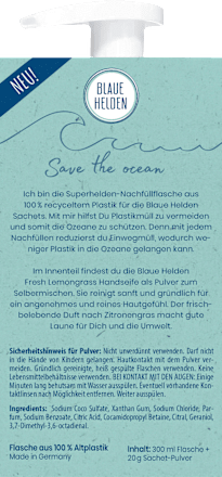 Handseife-Starterset Fresh Lemongrass Blaue Helden