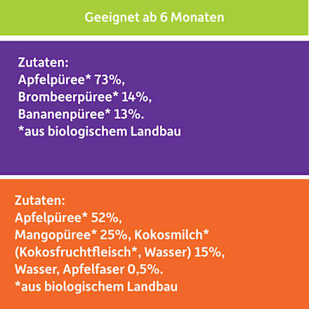 Quetschie Mix, ab 6 Monaten (4x100 g) Freche Freunde