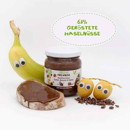 Haselnussmus Datteln, Banane & Kakao, ab 3 Jahren  Freche Freunde