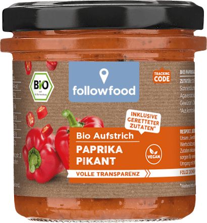 Gemüseaufstrich Bio Paprika pikant followfood