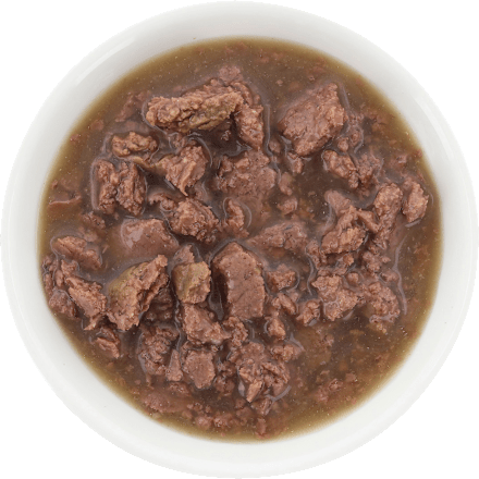 Nassfutter Katze mit Huhn, Ente, Rind & Lachs in Soße, Multipack (4x85 g) Pawsome