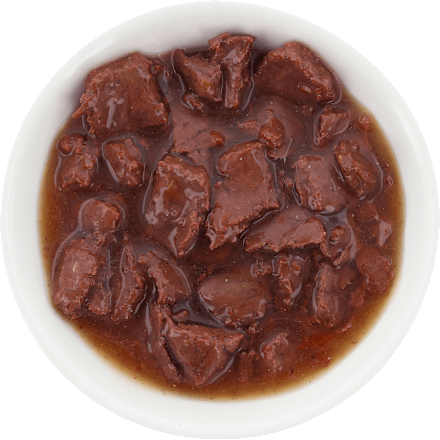 Nassfutter Katze mit Huhn, Ente, Rind & Lachs in Soße, Multipack (4x85 g) Pawsome