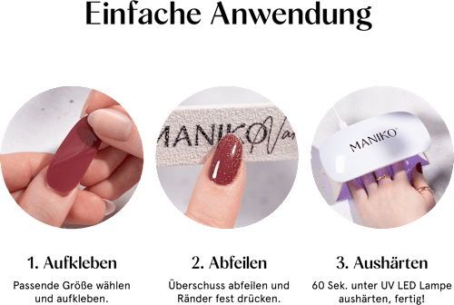 UV Nagelfolien Classic French Maniko