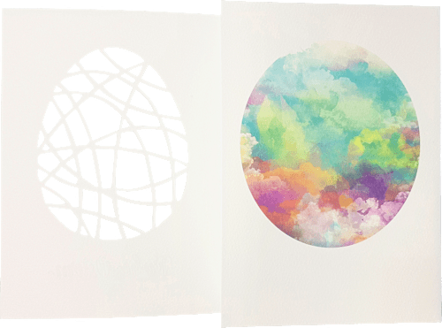 Grußkarte Ostern Aquarell CACTUS