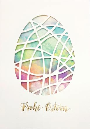 Grußkarte Ostern Aquarell CACTUS