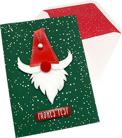 Grußkarte Weihnachten Bart CACTUS