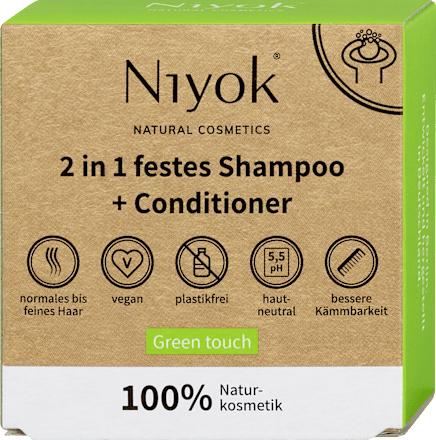 2in1 festes Shampoo + Conditioner Green touch Niyok®