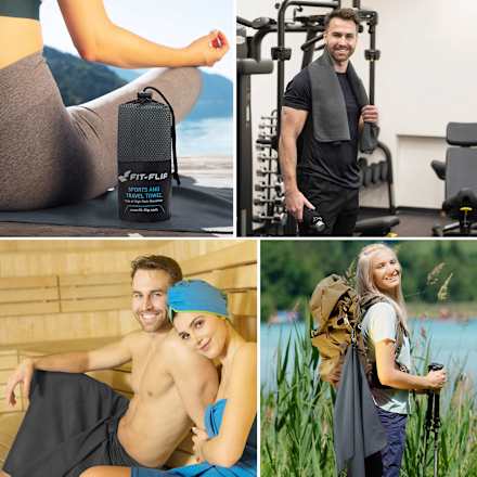 Handtuch Mikrofaser Dunkelgrau keine Marke