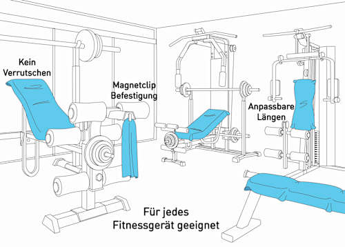 Handtuch Fitness Schwarz keine Marke