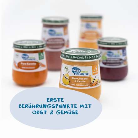 Früchte Birne, Banane & Karotte, ab dem 5. Monat Freche Freunde