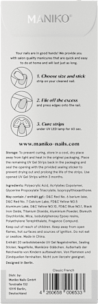UV Nagelfolien Classic French Maniko