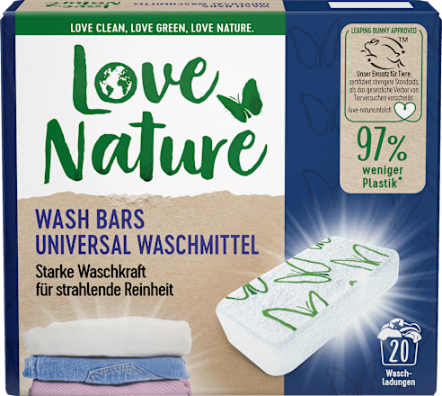 Vollwaschmittel Wash Bars alpine fresh Love Nature