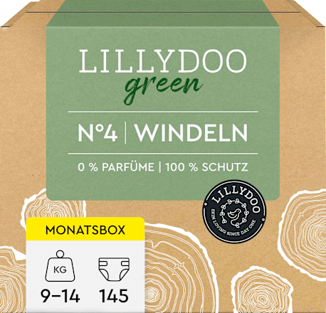 Windeln green Gr. 4 (9-14 kg), Monatsbox Lillydoo green