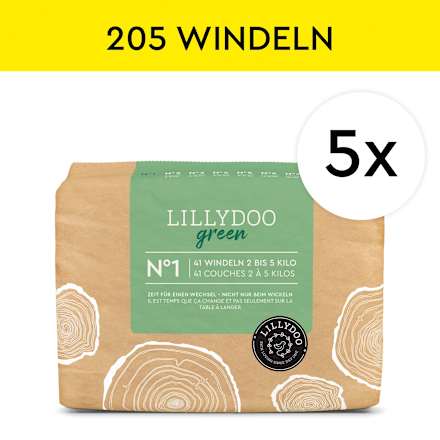 Windeln green Gr. 1 (2-5 kg), Monatsbox Lillydoo green