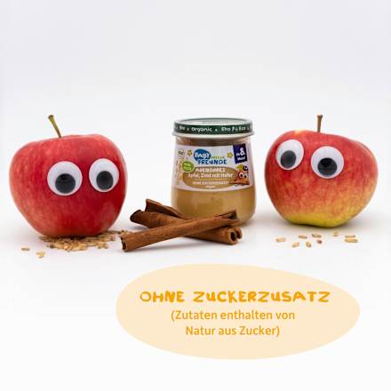 Abendbrei Apfel, Zimt mit Hafer, ab dem 8.Monat Freche Freunde