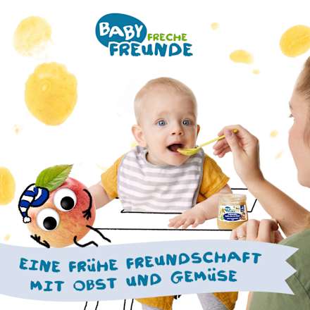 Abendbrei Apfel, Zimt mit Hafer, ab dem 8.Monat Freche Freunde