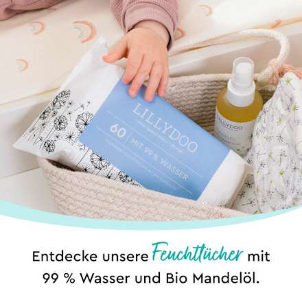 Feuchttücher mit 99% Wasser (15x60 St) LILLYDOO