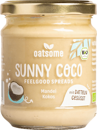 Mandelmus, "Sunny Coco" Feelgood Spreads, Mandel Kokos oatsome