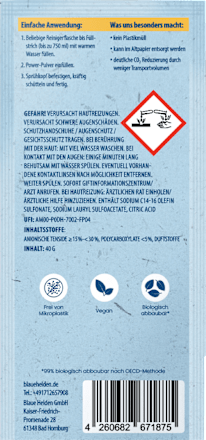 Badreiniger Power-Pulver Starterset  Blaue Helden