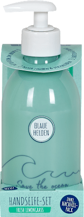 Handseife-Starterset Fresh Lemongrass Blaue Helden