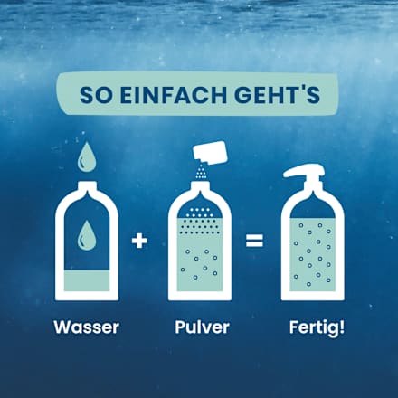 Spülmittelschaum Power-Pulver Starterset Blaue Helden